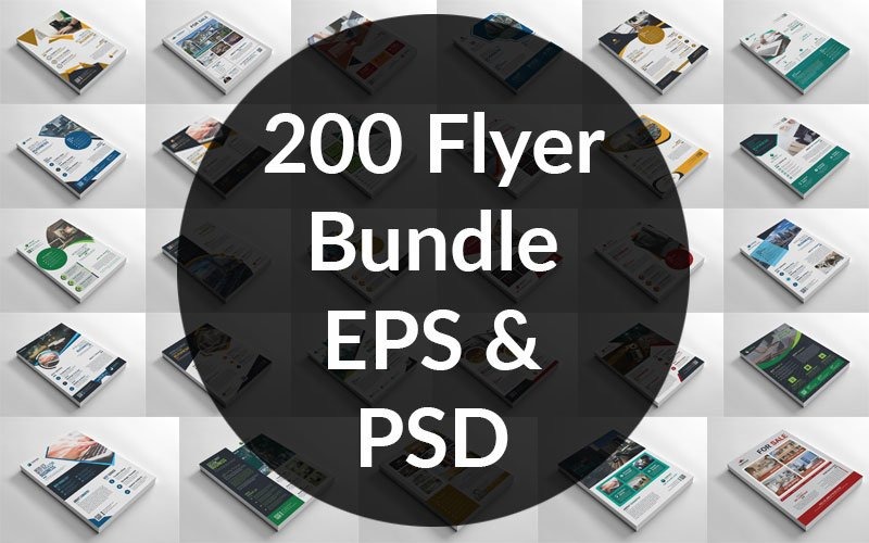 200 Flyer Bundle - Vorlage für Corporate Identity