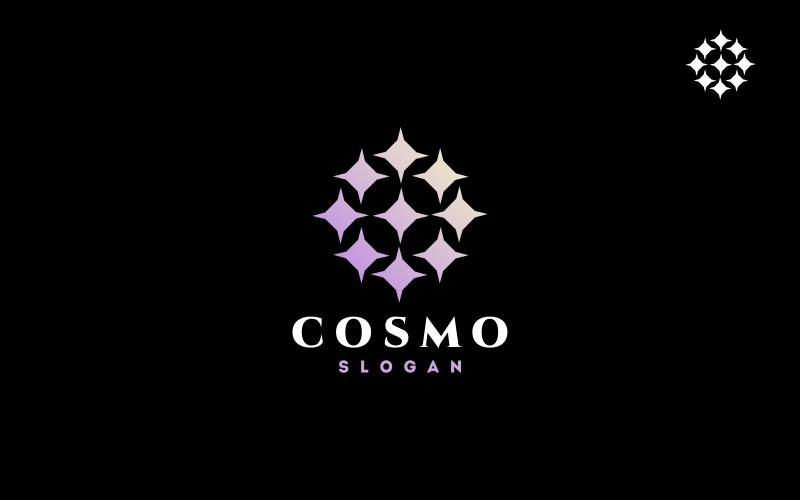 Modello di logo del cosmo
