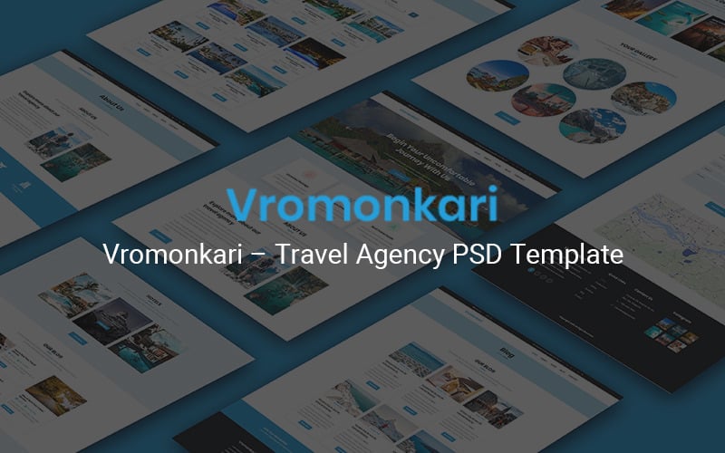 Vromonkari - Modèle PSD d'agence de voyage