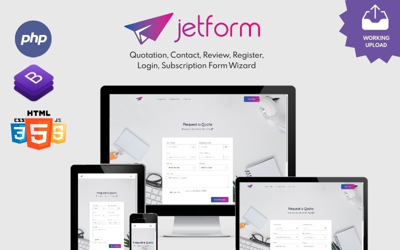 Спеціальна сторінка багатофункціональної форми JetForm Wizardtr