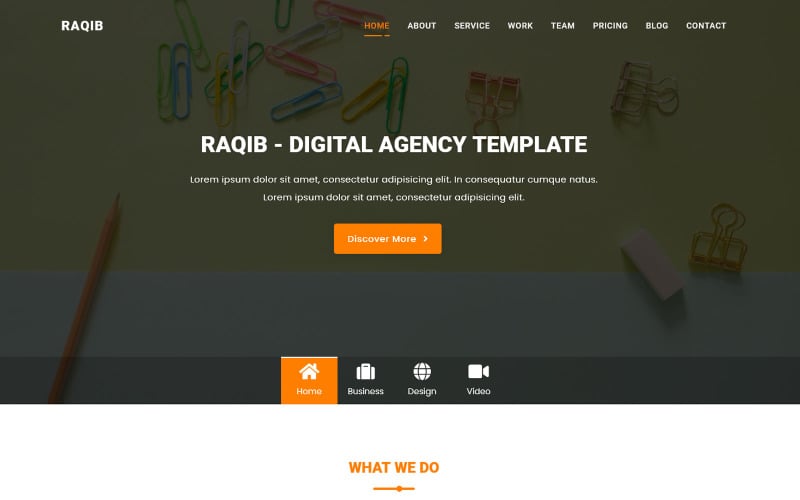Raqib - Business & Consulting Agency målsidamall