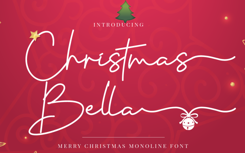 Kerst Bella-lettertype