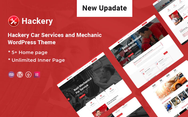 Hackery - Araba Hizmetleri ve Mekanik WordPress Teması