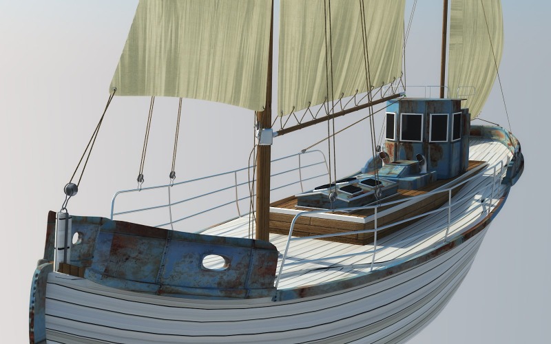 敖德萨渔船3D模型