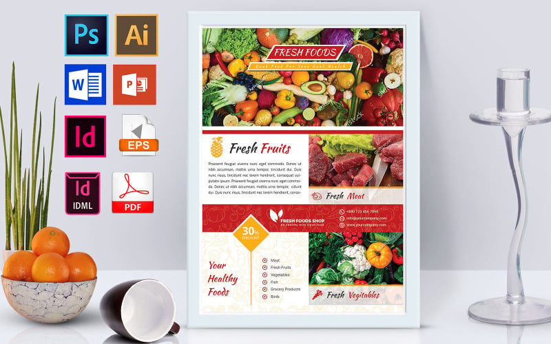 Poster | Fresh Food Grocery Shop Vol-01 - Corporate Identity Template