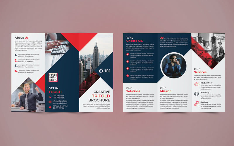 商业三重手册设计-企业形象模板