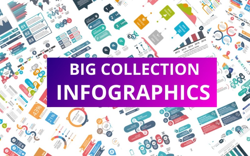 Big Collection Set Infografik-Elemente