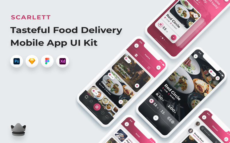 Scarlett - UI-kit voor app voor eten bezorgen