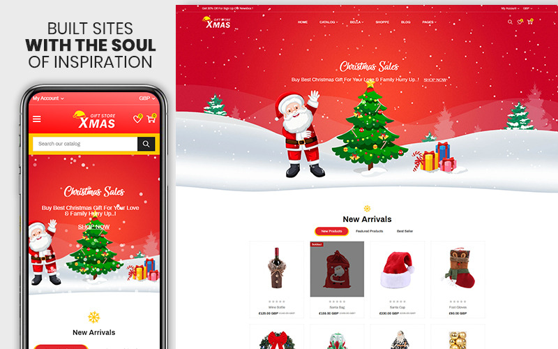圣诞节——圣诞礼物 & 装饰Shopify主题