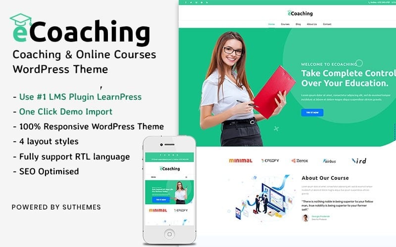 eCoaching - Coaching & onlinekurser WordPress-tema