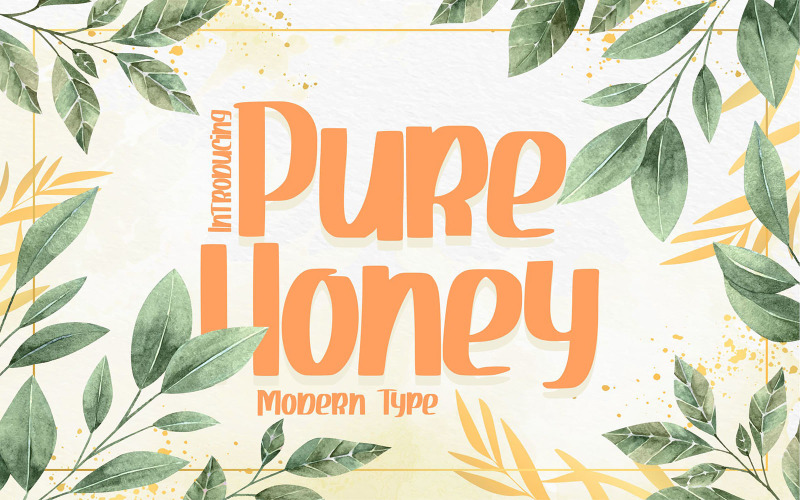 Pure honing | Modern lettertype