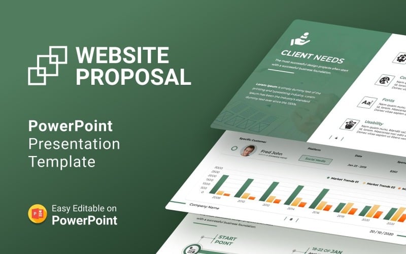 Plantilla de PowerPoint - presentación de propuesta de sitio web