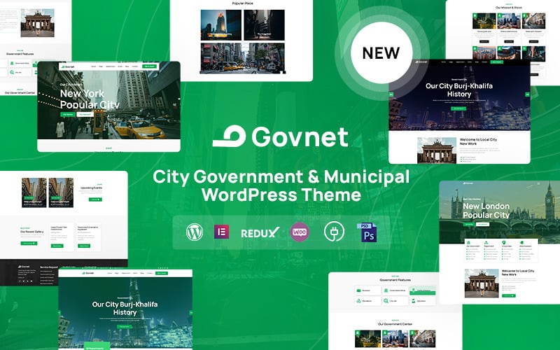 Govnet -为市政当局和市政当局定制的WordPress主题