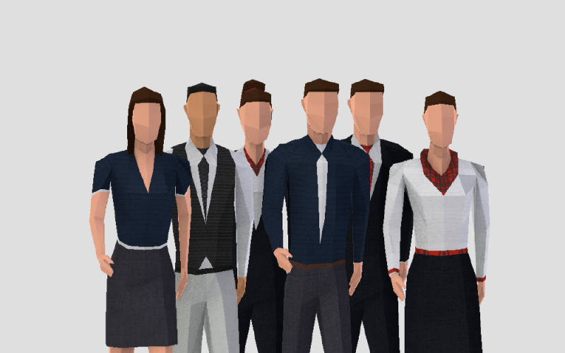 Modello 3D di persone d'affari