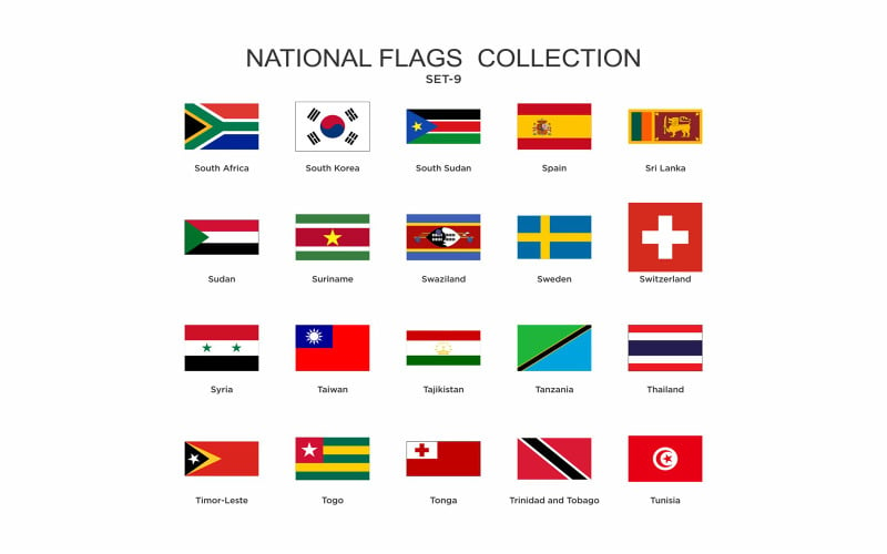 Nationalflaggen setzen Vol-9-Symbol