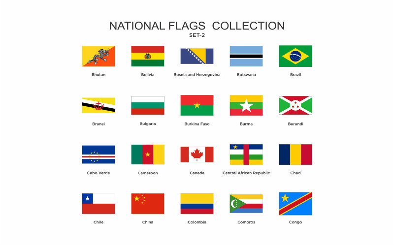 Ulusal Bayraklar Vol-2 Simgesi Seti