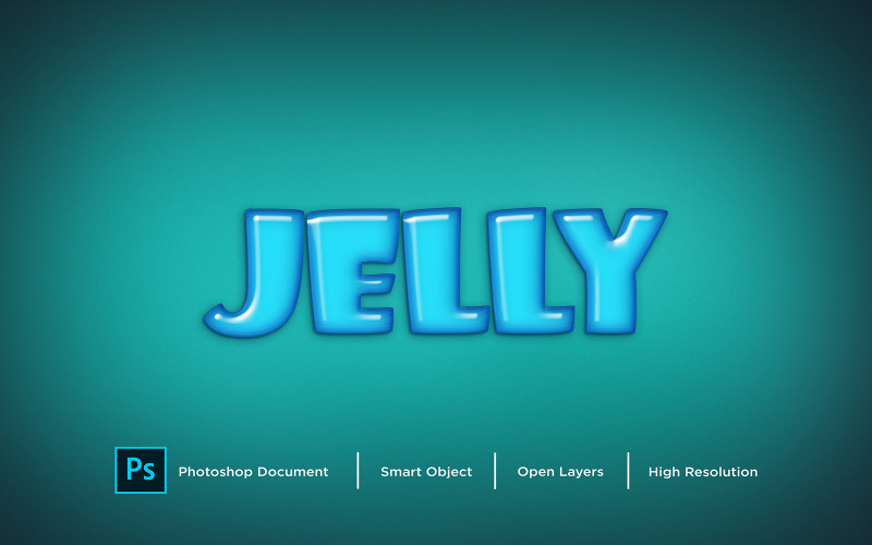 Jelly Text Effect Design Photoshop Layer Style Effect - Ilustração