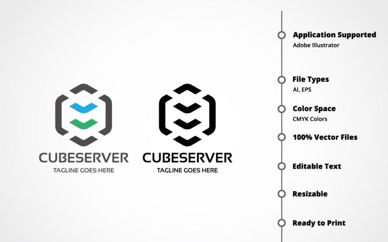 Cube服务器Logo模板