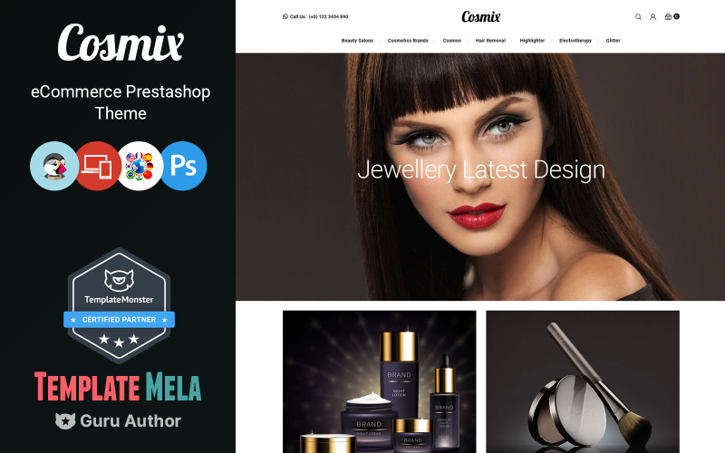 Cosmix - Kosmetik- und Schönheitssalon PrestaShop Theme