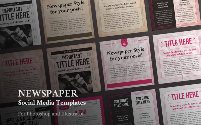 Newspaper Templates for Social Media