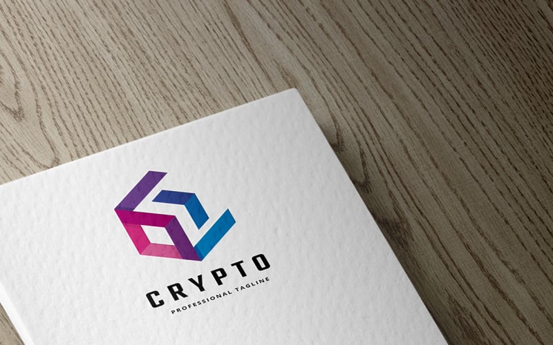 Crypto Cube Logo Template