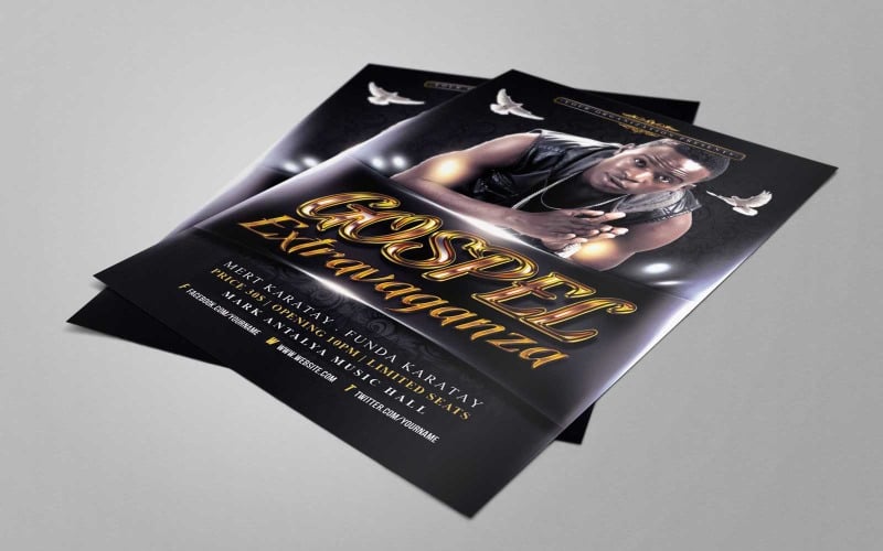 Glossy Gospel Night PSD Template