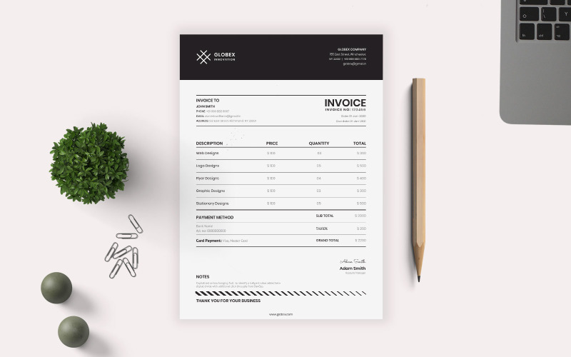 Minimal Invoice - Corporate Identity Template