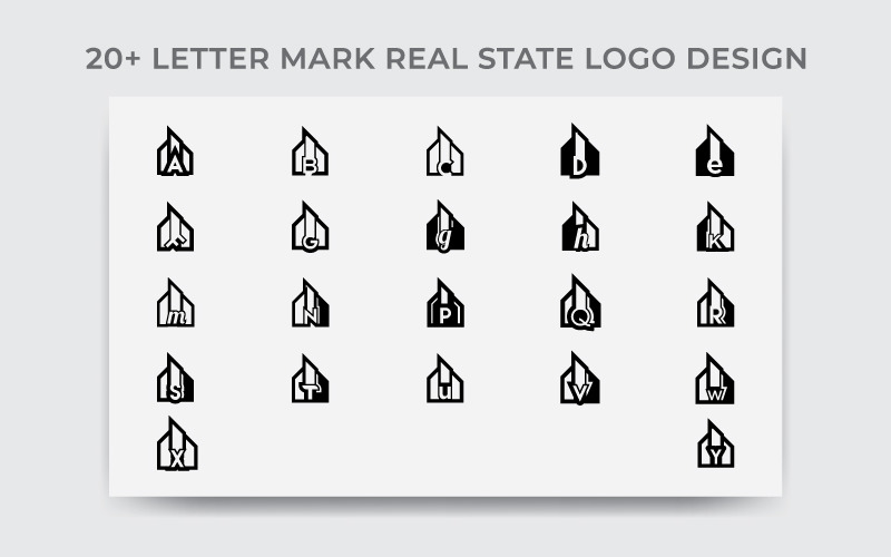 Immobilien Brief Mark Logo Vorlage