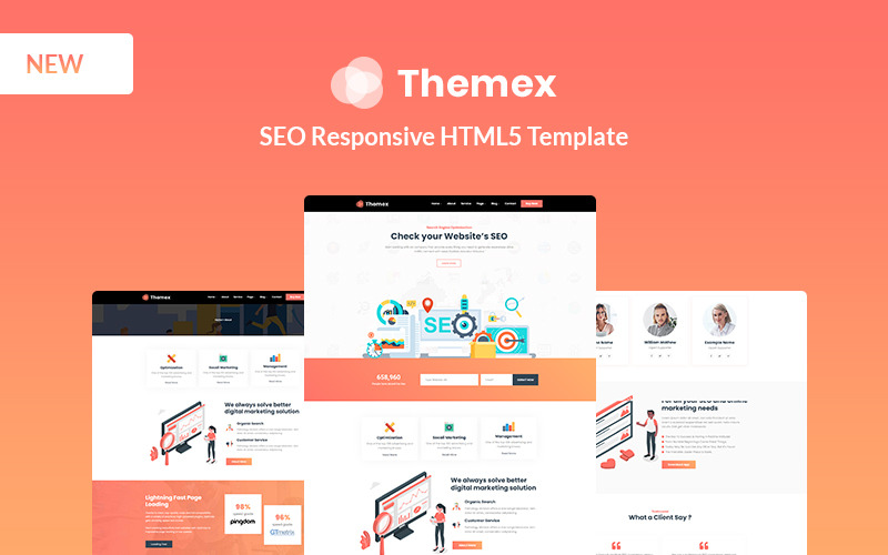 Themexp - SEO Responsive Website-Vorlage