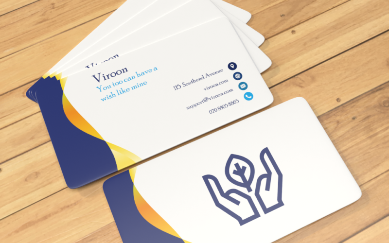 Viroon - Gebrauchsfertige saubere Visitenkarte - Vorlage für die Unternehmensidentität