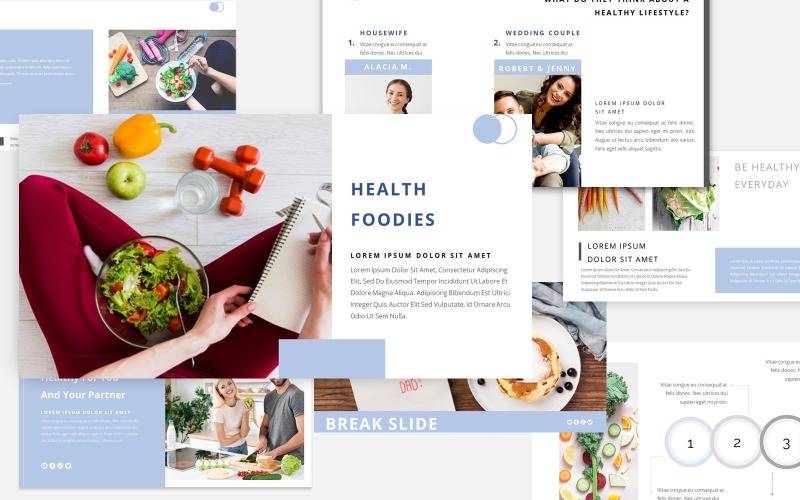 Healthy Foodies PowerPoint template