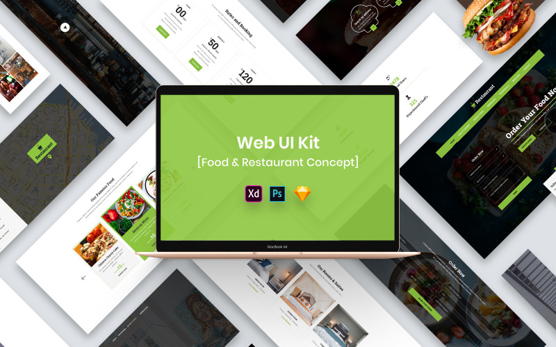 Mat och restaurang Web UI Kit