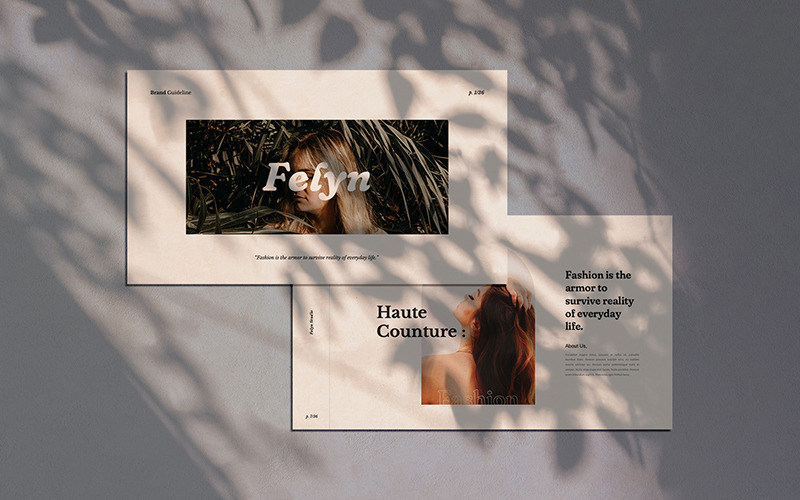 Felyn -品牌指南的powerpoint模板