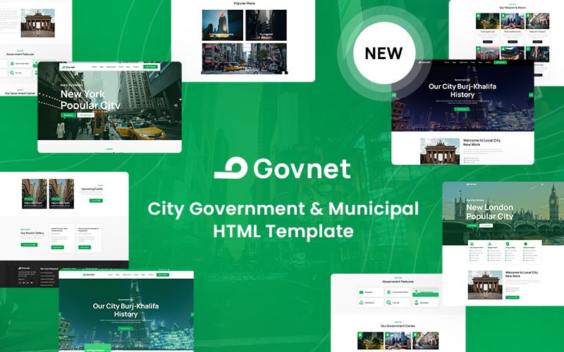 Govnet - Modèle de site Web pour l'administration municipale et municipale