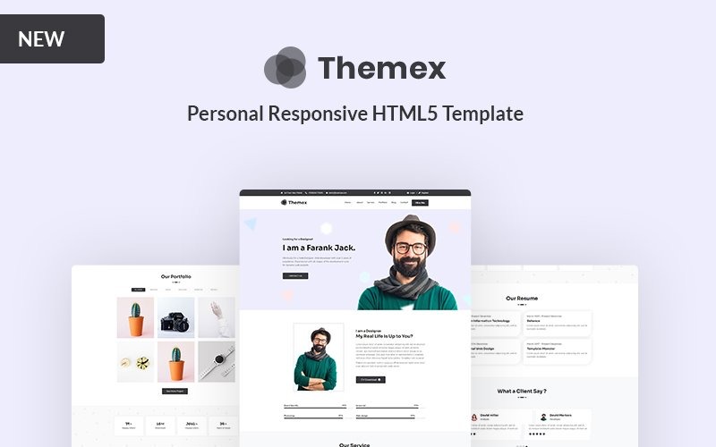 Themex -个人响应式登陆页面模板