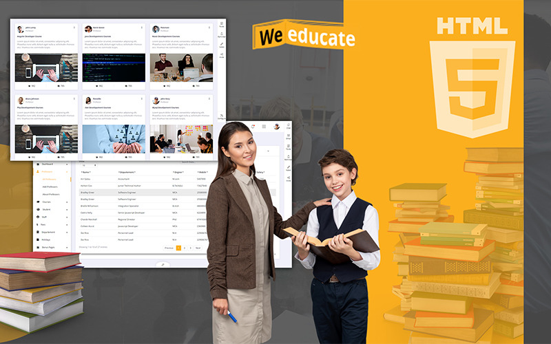 Weeducate Oktatás és E-Learning Admin Template