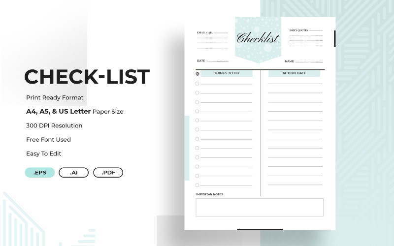 Project/Events Checklist Planner