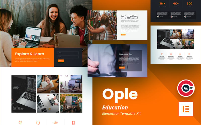 Ople - Plantilla de educación - Kit Elementor