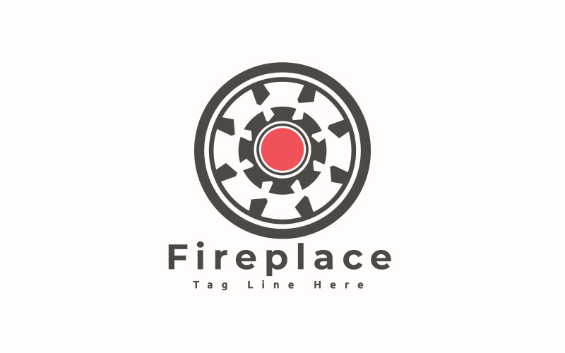 Fireplace Logo Template