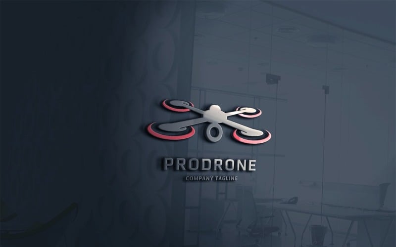 Professionell Drone logotyp mall vektor