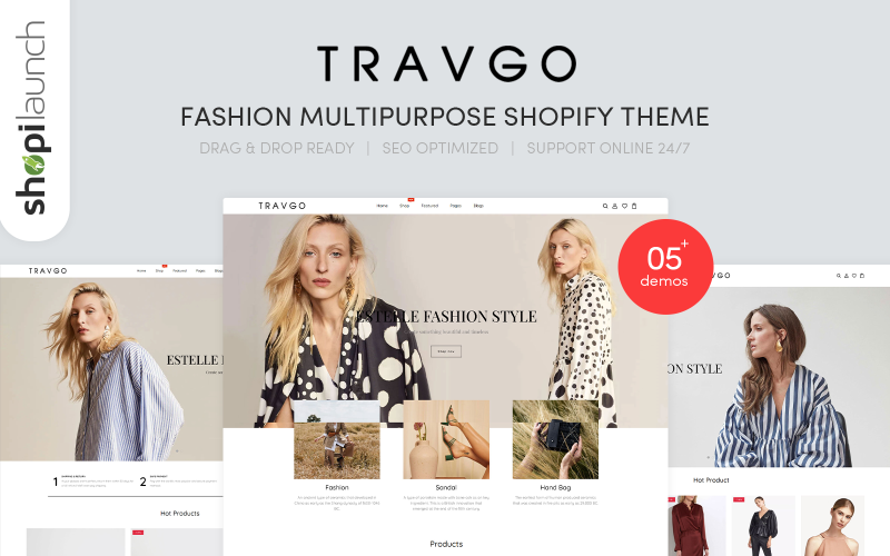 Travgo - Tema de Shopify multipropósito de moda