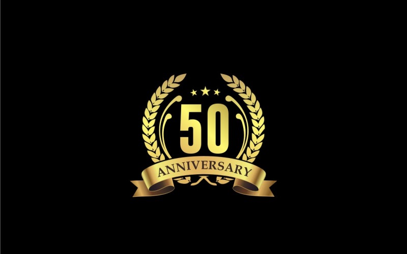 Plantilla de logotipo de aniversario de 50 cumpleaños