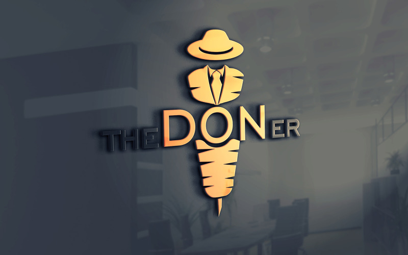 O modelo de logotipo DONER