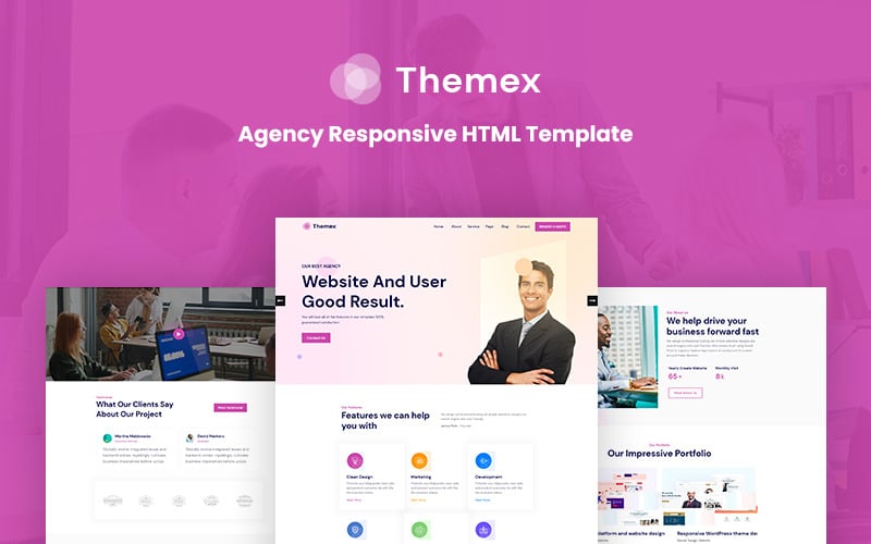 Themex - Адаптивний шаблон веб-сайту агентства HTML5