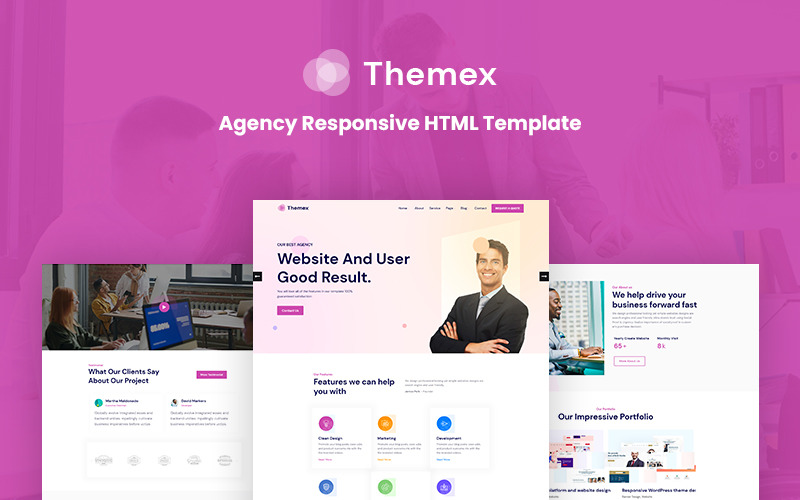 Themex - Адаптивный HTML5 шаблон веб-сайта агентства