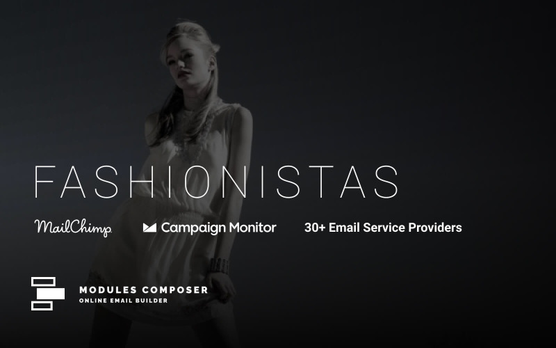 Fashionistas - Email con modello di newsletter online Builder