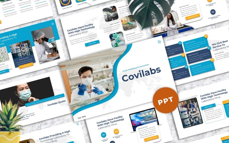 Covilabs - Covid Medical PowerPoint-mall