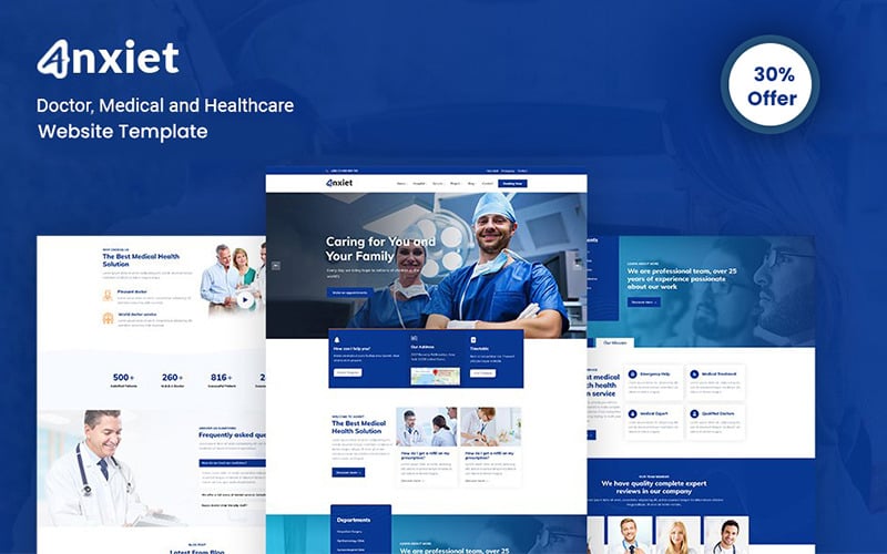 Anxiet - Plantilla para sitio web de médicos, médicos y atención sanitaria