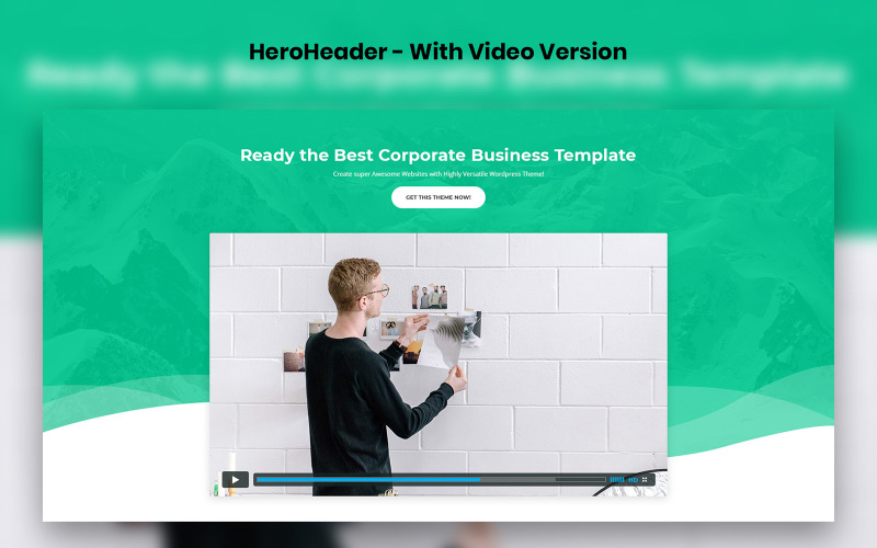 HeroHeader voor Video Websites UI-elementen