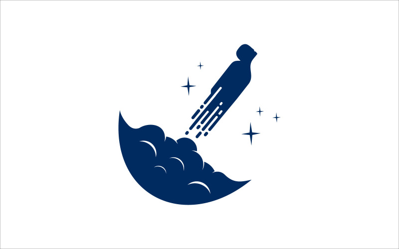 Raket Man Vector Logo